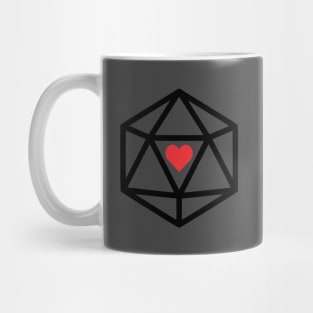 Heart Dice D20 Mug